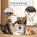 ANDOLL HOME Automatic Cat Feeder, 4L Cat Food Dispenser with 10s Voice Recorder, Pet Feeder up to 8 Meals per Day, Timed Dog Feeder with Dry Food Sealed Ring