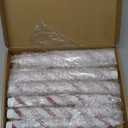 Baquler 6 Pcs Christmas Flameless Taper Candles 10.6 Inch Sea Salt Candy Cane Candles Battery Operated LED Christmas Candlesticks for Xmas Centerpiece Holiday Party Decor