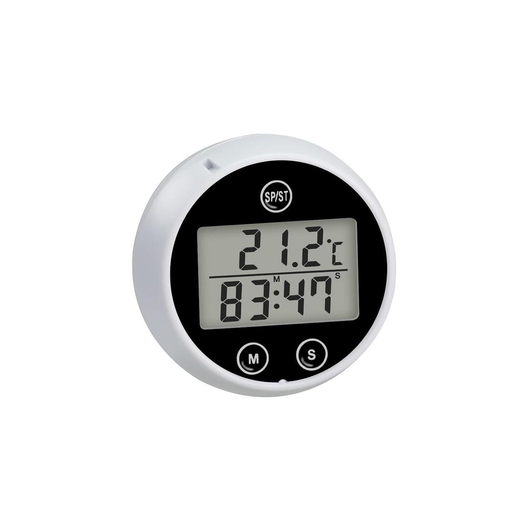 Ice Bath Thermometer with Timer, Waterproof Floating Water Thermometer for Cold Plunge Tub, -20℃ to 70℃ Digital Bath Thermometer for Bathtub, Pool, Hot Tub（Black）