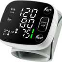 Oklar Blood Pressure Monitors for Home Use Rechargeable Wrist Digital BP Machine Cuff with LED Backlit Display, Voice Broadcast, 240 Memory Storage for 2 Users with Carrying Case