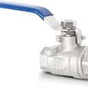 3/8" NPT Full Port Ball Valve, Female x Female Thread 2-Piece Heavy Duty Ball Valve with Blue Locking Handles 1000WOG for Water Oil Gas (3/8", DN10)