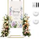 Gold Wedding Welcome Sign Stand Display Easel Stand
70”x 31”x 20”Holder with 4 Leather Hanging Straps; For Wedding Welcome Signs & Seating Chart Display