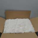 Lotus Karen Faux Fur Blanket - Cream White Twin Size, Big Bubble Rabbit Fluff, 60x80 Inches