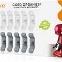 Aieve Cord Organizer for Kitchen Appliances, 12 Pack Cord Wrap Cord Holder Cord Keeper for Kitchen Organizers and Storage, Cable Organizer for Appliances (white & dark grey)