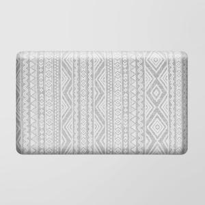FRESHMINT Boho Kitchen Mat 0.47" Thick Anti-Fatigue Cushioned Kitchen Mats 17.3"x28" for Floor, Waterproof Non Slip Comfort Standing Mat Kitchen Rug for Kitchen Decor Sink Office, Light Gray