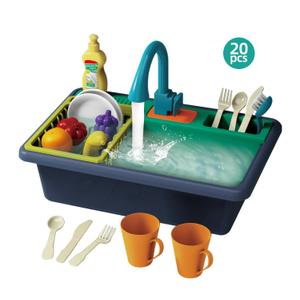 Hot Sale Electric Function Mini Dishwasher With Running Water Set for Kids Washing Machine Kitchen Preschool Toy Sink Toys