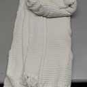 MooMee Muslin Blanket - 100% Cotton 4-Layer Gauze Throw Blanket with All-Around Fringe, Soft Breathable Lightweight Cooling Summer Blankets for Bed Couch (Cream Grey,Oversize Queen 98" x 98")