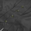 Mens Pirate Coat Steampunk Jacket Tailcoat Renaissance Jacket Halloween Hatter Costume (Black, S)