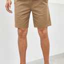 JMIERR Mens Casual Shorts - Cotton Drawstring Summer Beach Stretch Twill Chino Golf Shorts, Size 40 (Orange)