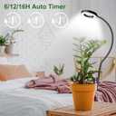 Wolezek 2 in 1 Grow Lights for Indoor Plants, 3 Colors Plant Lights for Indoor Growing with 360 Gooseneck, 48 LEDs Full Spectrum Plant Grow Lights Indoor, 6/12/16H Timer, 5 Brightness, Black 1 Pack