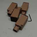Sephyroth Adjustable Bed Risers 4Pack with Screw Clamp - Fits Furniture's Square/Round Leg Diameter 0.8''1.6'' (4Inch Brown)