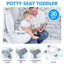 Orzbow Portable Potty Training Toilet, Travel Potty Seat for Toddler Boys Girls with Splash Guard, Potty Training Essentials, Foldable, Includes Free Travel Bag and 40 Liners, Indoor/Outdoor Use, Grey
