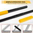 3 Pieces Thread Repair Files Kit, SAE & Metric Thread Restorer File Set with Safety Caps, Rethreading Tool Kit for Screws, Bolts & Plumbing