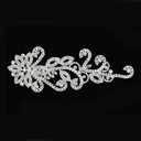 Jerler Rhinestone Applique, Elegant Silver Crystal Rhinestone Belt Sewing on Wedding Dress Bridal Belt, for Wedding Decoration and Bridal Embellishments