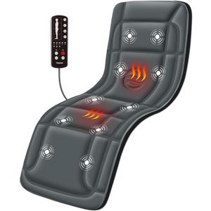 Full Body Massage Mat, Vibration Back Massage Pad for Chair, Bed, Sofa, Back Massager with Heat, Massage Chair Pad, 10 Vibration Motors& 2 Heating Levels, Gifts (Blue)
