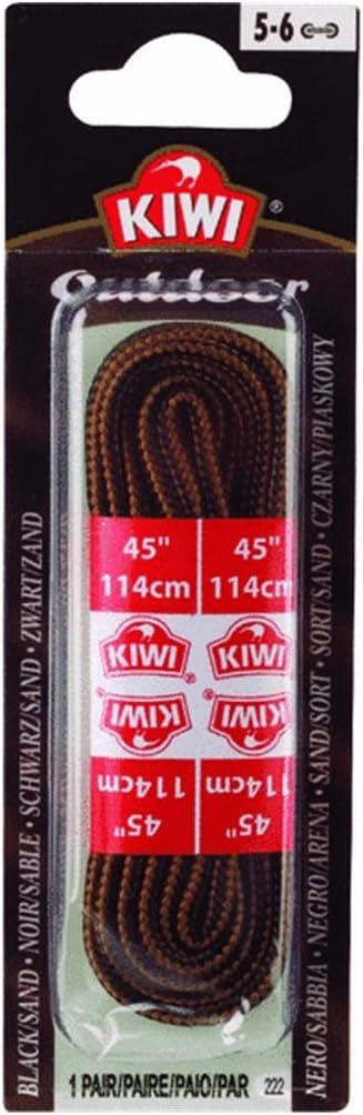 Kiwi 70447 45" Black & Sand outdoor Shoe Laces, 0.32 Oz