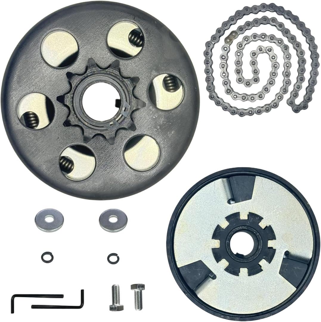 Go Kart Clutch 3/4" Bore 10 Tooth with #40 41 420 Chain 10T Centrifugal Clutch Compatible with Minibike Fun Kart Predator 212 2-6.5HP Engine