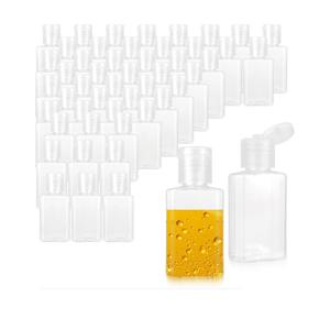 1 oz Plastic Bottles, 50-Pack Small Empty Hand Sanitizer Bottles, Leak Proof Travel Containers with Caps for Liquid, Lotion, Shampoo - 30mL Clear Refillable Squeeze Tubes for DIY, Toiletries