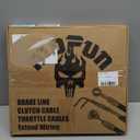 Mofun Clutch Cable & Non-ABS Brake Line & Throttle Cable and Idle Cable Kit Compatible with Harley Touring Electra Glide without/Non-ABS 1996-2006, Fit 10"-12" Handlebar, Black