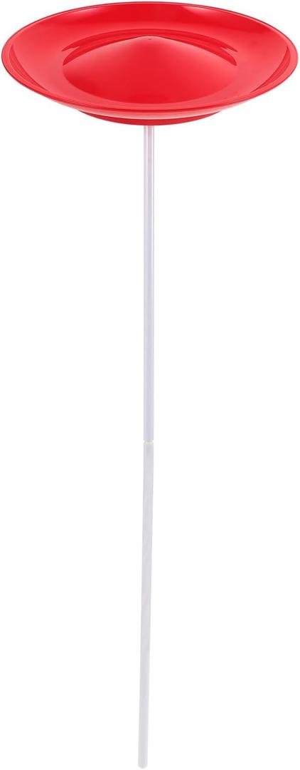 Kisangel Spinning Plate with Sticks Juggling Set Plastic Circus Props for Beginners and Performers Stage Performance Toy 9 Inch