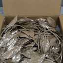 3 Pcs 6FT Christmas Garland Champagne Gold Glittered Artificial Magnolia Leaves for Mantle Christmas Tree Decorations Indoor Outdoor Hanging Garland Ornaments Garden Door Wall Window Stair Home Decor