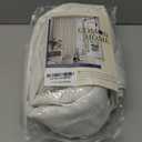 60 Inch Extra Wide Pinch Pleated Curtains 105 Inch Length for Living Room Large Window Drapes Light Filtering Privacy for Bedroom Back Tab with Hooks Clip Rings Natural 60W x 105L