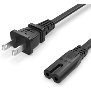 Superer Printer Power Cord Cable Fit for HP OfficeJet Pro, Envy, DeskJet Series, for Canon PIXMA MG MP MX Series, Epson Workforce, Stylus, Ecotank Printers 2 Prong Replacement, ETL Listed (4 ft)