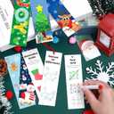 120 Pieces Christmas Bookmarks 10 Styles Double Sided Xmas Christmas Character Santa Snowman Book Markers for Students, Winter Holiday Page Marker Fun Christmas Gifts Party Favors