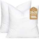 Artscope Synthetic Down Pillow Insert, 20x20 Throw Pillow Inserts Set of 2