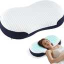 Cloud Align Memory Foam Pillow for Sleeping, Contour Neck Support Bed Pillow for Side and Back Sleepers, Cloud-Cell Surface, Cervical Pillow with Washable Cover