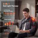 Cordless Red Light Therapy for Shoulder with Heat & Massage Vibration, Separate 5000mAh Portable Near-Infrared Light Therapy Wrap for Shoulder Discomfort, 3 Heat 4 Vibration Modes, 660nm & 850nm LEDs
