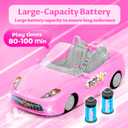 ULOVEME 2.4Ghz Remote Control Car for Girls - 1:18 RC Toys for Kids with Doll, 100 mins with Rechargeable Battery, Birthday for Grils (Pink #4)