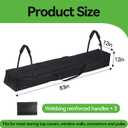 Klmnop 83" L x 12" W Tent Pole Bag for Party Tent, Heavy Duty 800D Oxford Tent Poles Long Storage Bag with Padded Handles, Double Zipper Portable Case for for Tents Poles, Top Covers(Black)