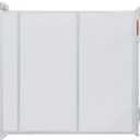 Retractable Baby Gate, 55 Wide Mesh Safety Gate for Babies and Pets, 34 Tall, Easy One-Handed Use, Indoor & Outdoor Stair, Doorway, Hallway Fence (White-2)