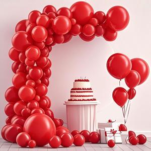 Red Balloon Arch Kit,145pcs Latex Premium Red Balloons Different Sizes 18 12 10 5 Inch,Balloon Garland Arch Kit for Birthday Party Baby Shower Wedding Valentines Day Christmas Anniversary Decoration Red