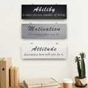 3 Pcs Motivational Wall Signs, Rustic Wooden Inspirational Plaques, Office Wall Decor for Home Office Coworker Gift (Simple Color)