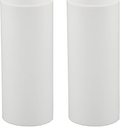 White Plastic Candle Covers, 2 Pieces, 6 inches tall, One piece 2.5 inch diameter, One Piece 2 inch diameter