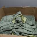 Buryeah 24 Pcs Wedding Flannel Fleece Throw Blanket Bulk with Thank You Card and Ribbon, 50 x 60 Inch Throw Blankets Outdoor Wedding Ideas, Party Souvenirs (Sage Green)