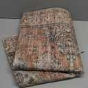 Lahome Oriental Hallway Runner Rug, 2.5x8 Kitchen Runner Non Slip Ultra-Thin, Soft Washable Hallway Rug Distressed Non Shedding Long Carpet for Entryway Laundry Room Bathroom, Peach/Orange (Terracotta)