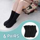 Fuzzy Socks for Women Cozy Fluffy Slipper Socks Soft Warm Winter Fleece Plush Sleeping Gift Socks (One Size, 5 Pairs Black)
