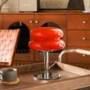 Glivpny Mushroom Lamp Table Lamp, Mid Century Modern Bedroom Lamps(Red)