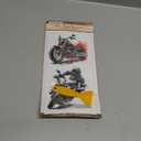 Peacoblue Rub on Transfer Decal Sticker for Furniture Craft Decor 6"x12" Cool Motorcycle, 3Pcs Waterproof UV DTF Transfer for Drawer Dresser Glass Porcelain Wood Plastic