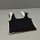 OQQ Women's 3 Piece Tank Tops Ribbed Seamless Workout Exercise Shirts 2025 Summer Basic Camis (Medium, Black Coffee White)