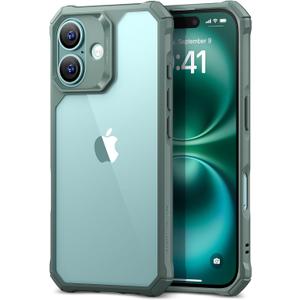 ESR for iPhone 16 Case, MilitaryGrade Protection with ShockAbsorbing Corners, ScratchResistant and AntiYellowing Acrylic Back, Slim Protective Phone Case, AirArmor Series, Clear Green
