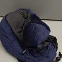 Travel Pillow, Memory Foam Neck Pillow for Traveling, U Shape Neck Pillow Airplane Portable Flight Pillow Travel Kit with 5D Contoured Eye Masks and Earplug for Plane Train Car Home Office - Blue