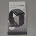 Fitbit Versa 2 Health and Fitness Smartwatch with Heart Rate, Music, Alexa Built-In, Sleep and Swim Tracking, Black/Carbon, One Size (S and L Bands Included)