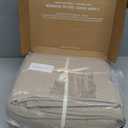 100% Cotton Box Stitch Quilt Set, Queen Size, Pebble Khaki, Full/Queen