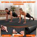 Stepwaver Extra Large Exercise Mat for Home Workout, 8'x5'x 1/3"(8mm) | Non-Slip, Ultra Durable, Shoes-Friendly, High-Density Extra Thick Workout Mat for Home Gym, Cardio, Jump Rope, MMA, Weights 