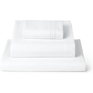 Mellanni Twin Sheets Set - 3 PC Iconic Collection Bedding - Hotel Luxury, Extra Soft, Cooling Bed Sheets - Wrinkle, Fade, Stain Resistant (Twin, White)