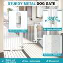 Snagle Paw Free Standing Dog Gate, 208" W x 30" H, 8 Panels, White